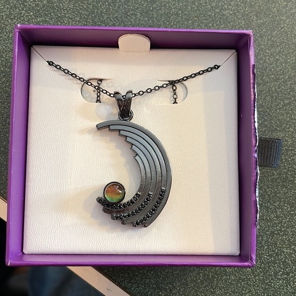 Ring bomb party necklace:Galaxia design lab created blue galaxy ammo lite - Picture 3 of 8